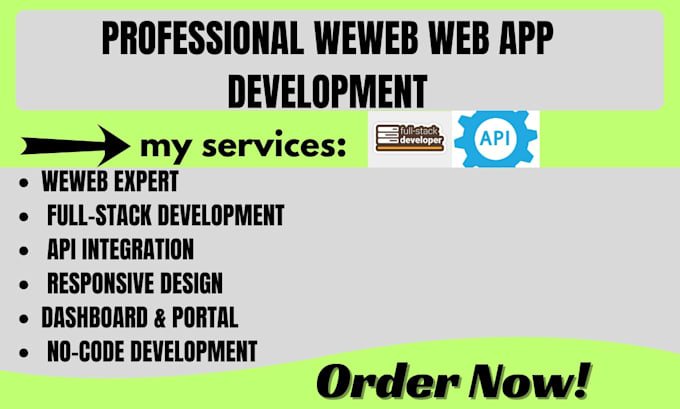 design weweb frontend no code web app development expert full stack website