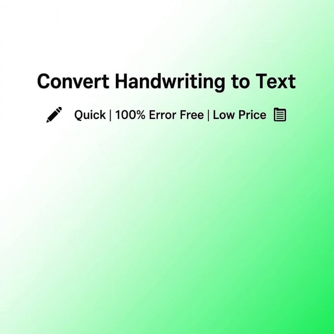 type your english handwritten notes and documents