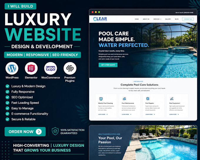 build luxury website design and website development