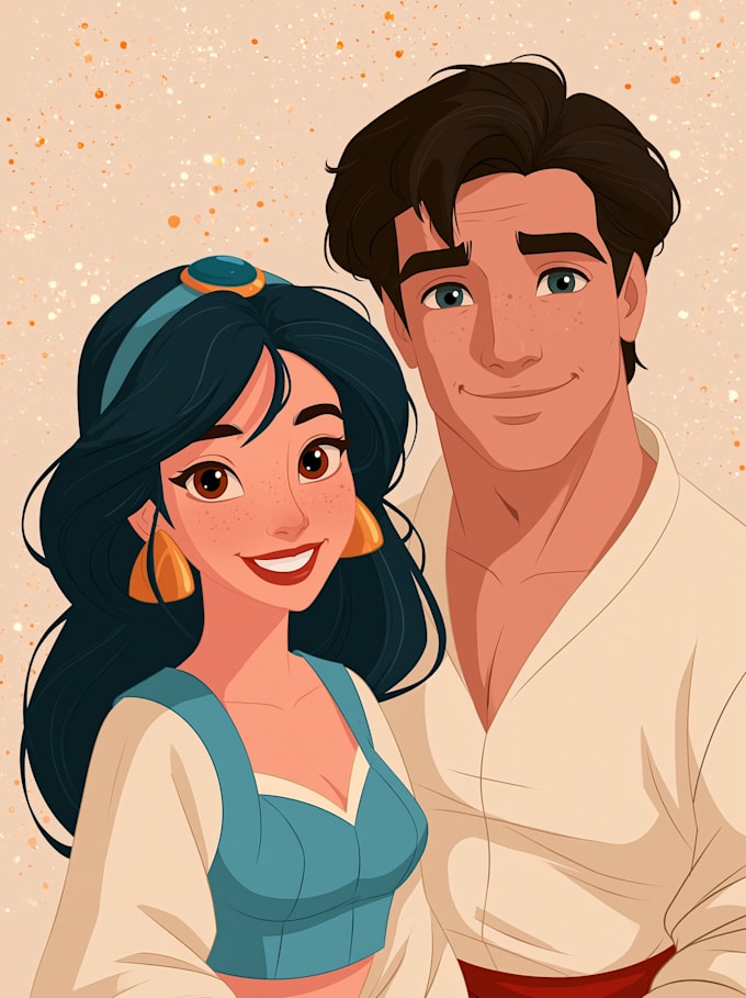 do a cartoon portrait in disney cartoon