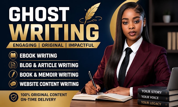 be your ebook ghostwriter, ghost book writer, ebook writer