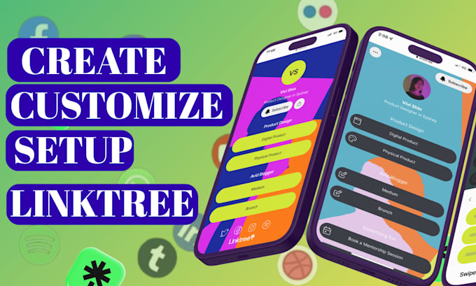 design a premium linktree bio page that boosts clicks