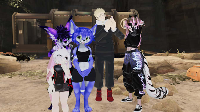 create custom vrchat avatar, furry avatar, vtuber model and unity setup