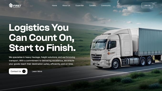 build squarespace trucking website logistics website dispatch website