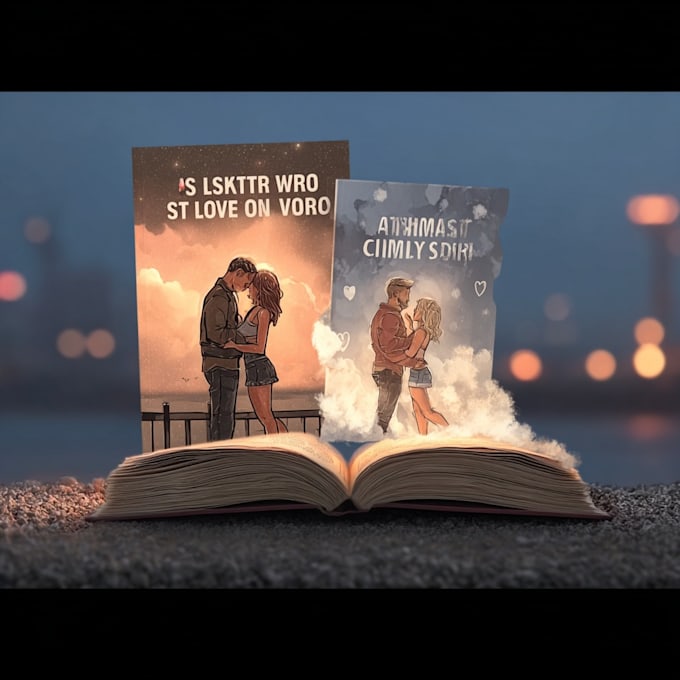 create a unique romance fiction cover artwork