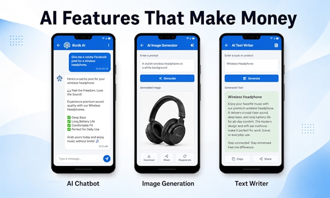 develop an ai powered android app with gemini, chatgpt or claude API