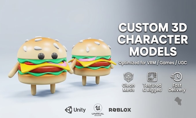 model custom 3d roblox ugc, bundle rigging, mini bundle