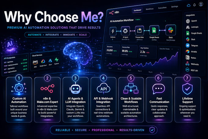 create ai powered automation systems and smart chatbots