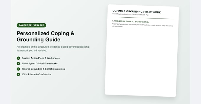 provide expert psychoeducation and counselling guidance