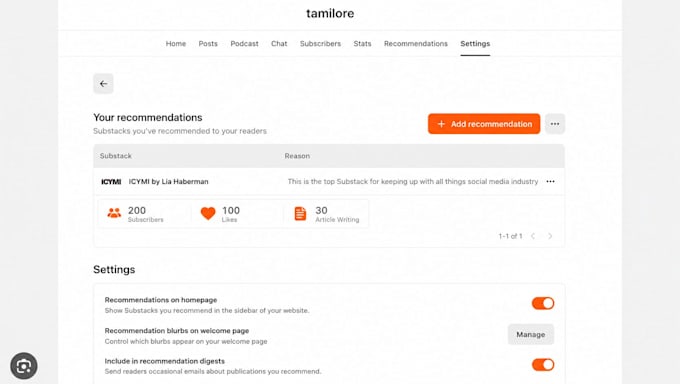 promote organic substack page link newsletter and organic substack subscribers
