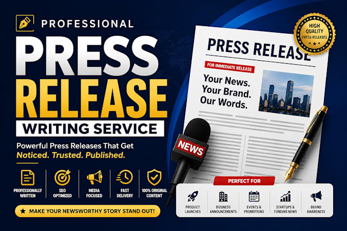 write a professional press release for your startup