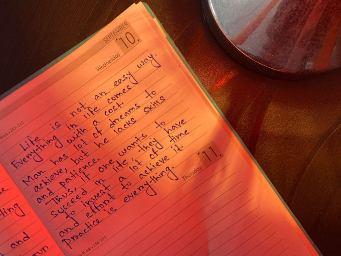 write neat and beautiful english handwritten notes