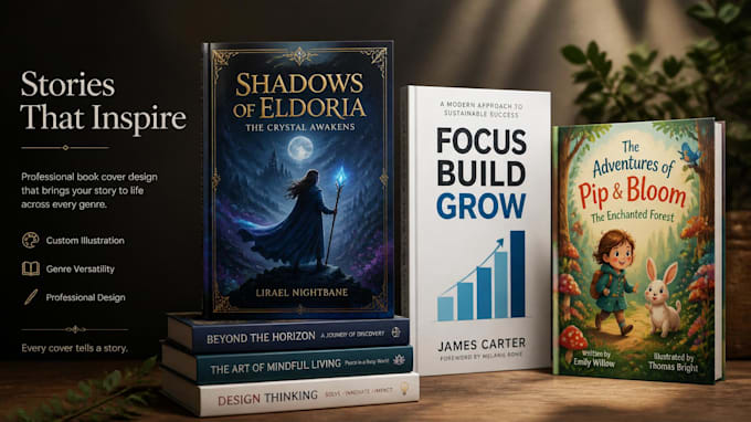 fantasy and minimal book and ebook cover