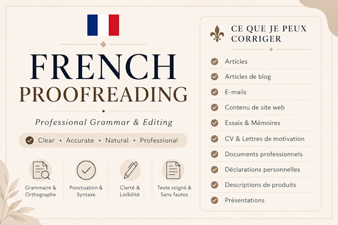 proofread and edit your french writing