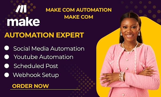 build make com automation, n8n automation, ai automation and workflows