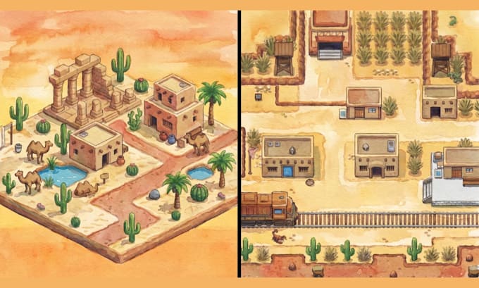 pixel art tileset tilemap game environment rpg maker pixel art scene background
