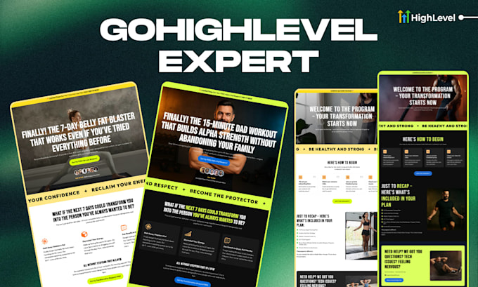 create a modern gohighlevel funnel website for coaches