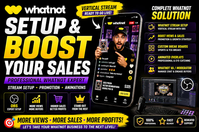 setup your whatnot stream and boost your sales professionally
