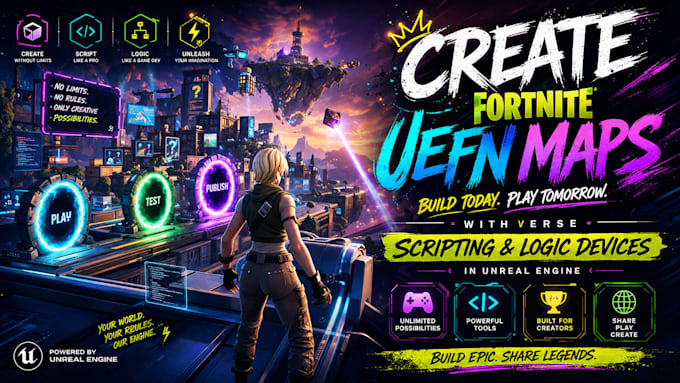 create fortnite uefn maps with verse scripting logic devices in unreal engine