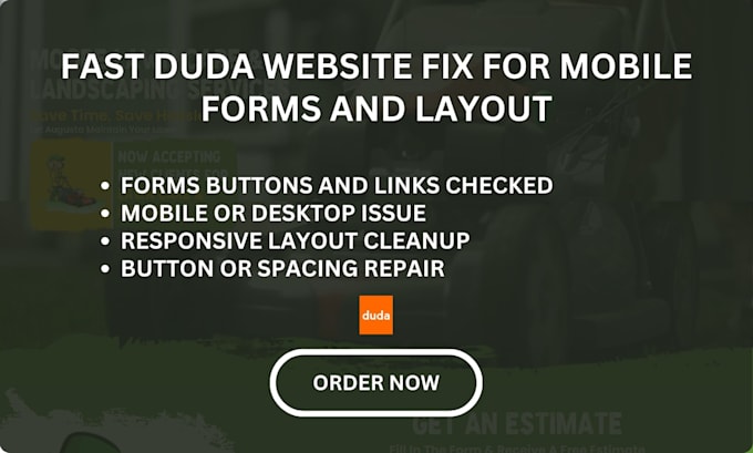 do duda website fix for mobile forms and layout