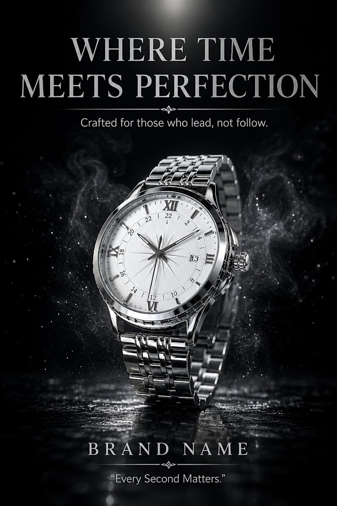create luxury watch and product advertisement designs
