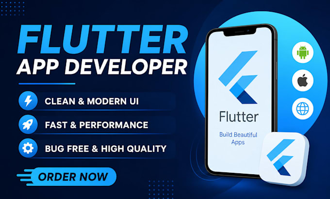 create custom flutter android and ios apps for startups and businesses