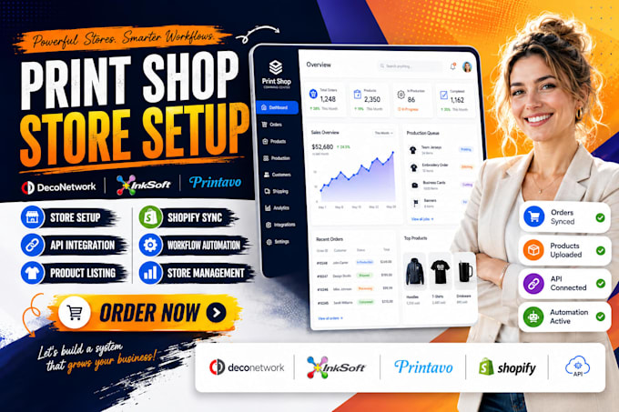 deconetwork store setup inksoft print store manager printavo product listing API