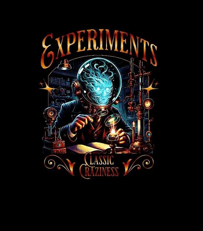 design high quality custom science lab logo illustrator for t shirt design