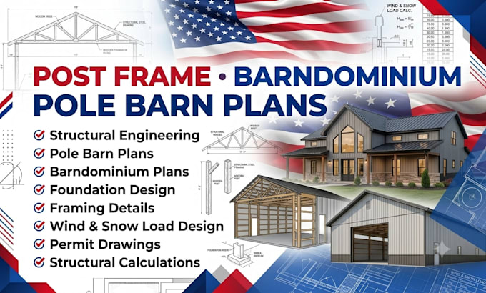 provide post frame plans for kit manufacturers