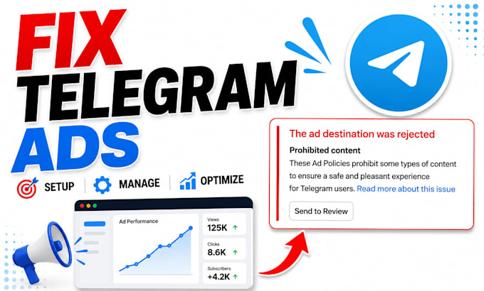 fix telegram ad, resolve telegram ad, fix no views telegram ads, fix low join ad