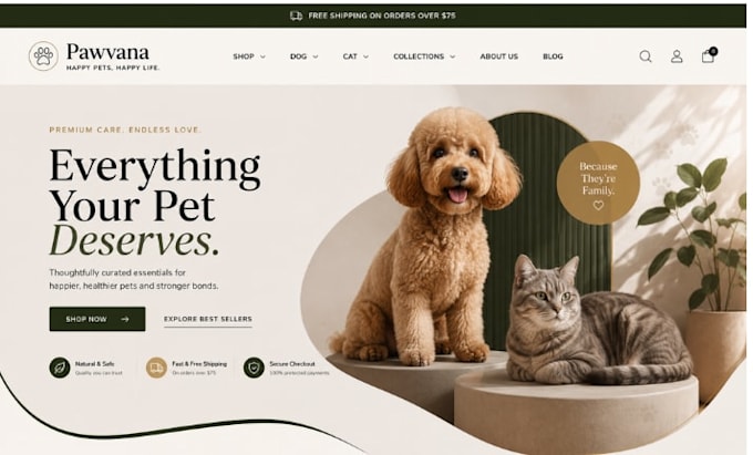pet store, shopify expert, pet website, pet shopify store, dropshipping store