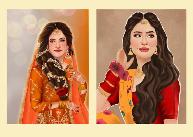 create custom individual and couple illustrations