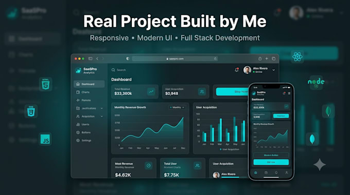 develop a full stack web app with react js django and mysql