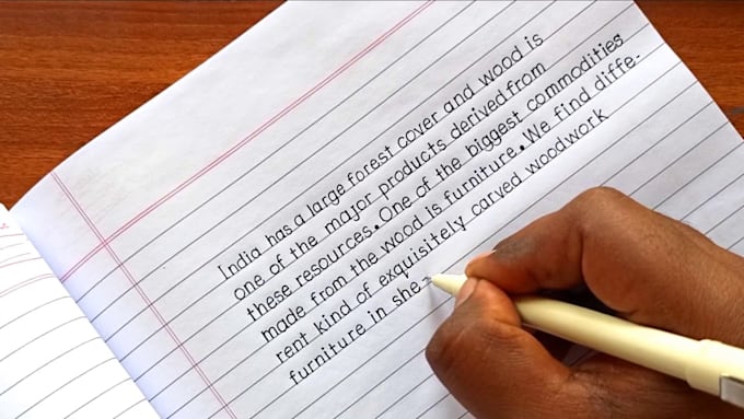 write anything with beautiful handwriting