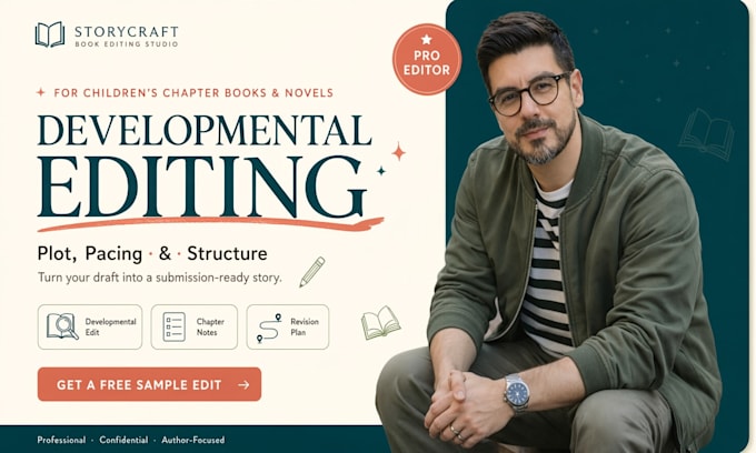developmental edit children chapter book novel, plot pacing, structure book edit
