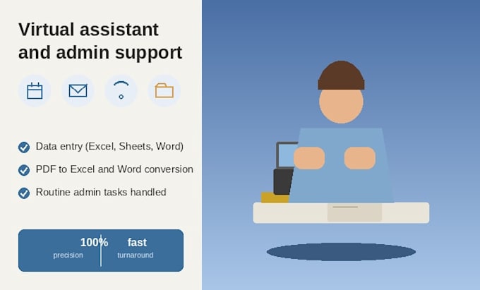 do professional data entry, financial statements, and accounting work