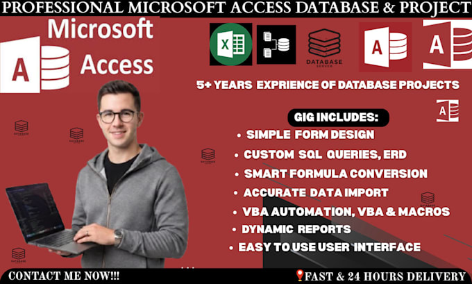 develop custom microsoft access database applications and projects