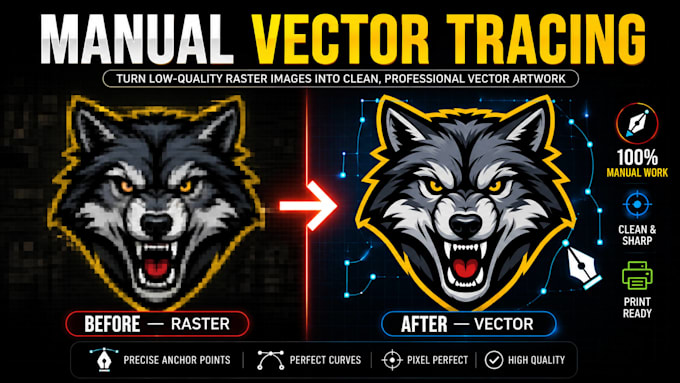 redraw your graphics into clean vector