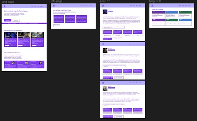 an UI website design