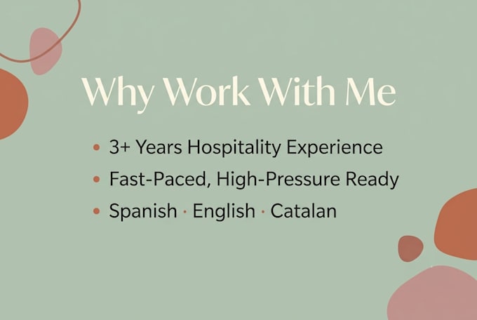 be your virtual assistant for reservations and customer support