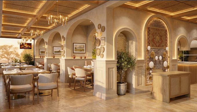 redesign 3d restaurant interior, architect floor plan,cafe,lounge,bar rendering