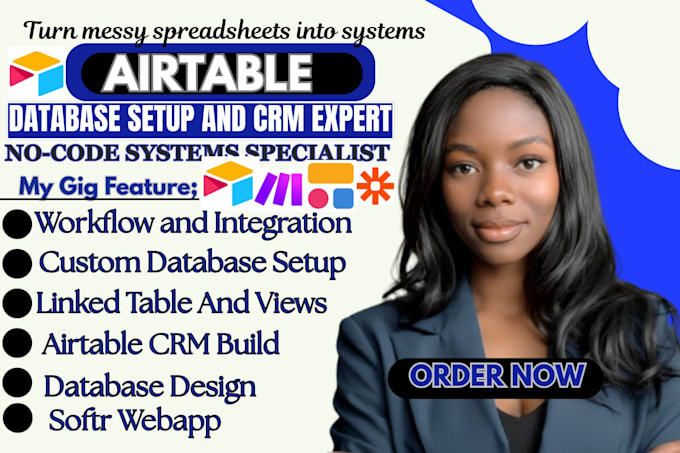 setup airtable database, airtable automation, airtable crm and expert