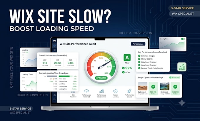 fix wix slow loading issues and improve website speed performance