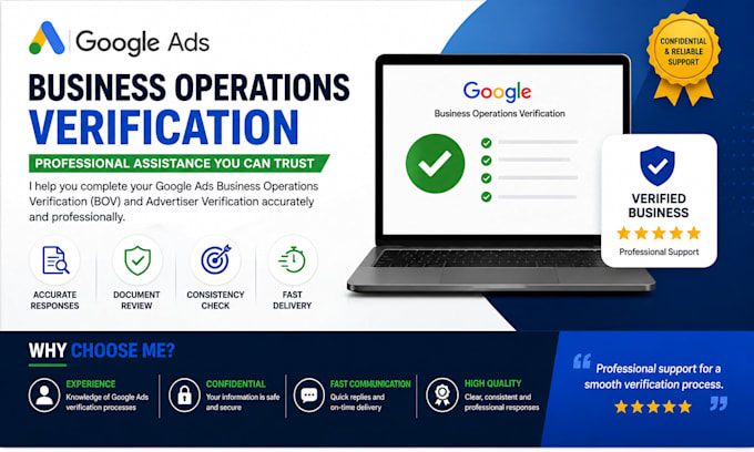 help you complete google ads business operations verification
