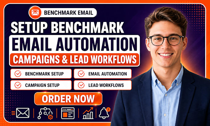 setup benchmark email automation camapaign and lead workflow
