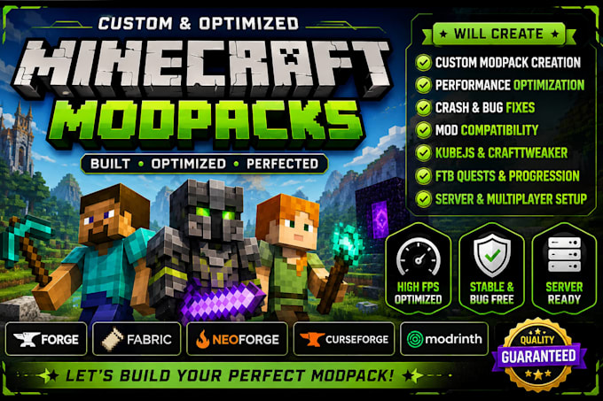create and optimize a custom minecraft modpack server setup minecraft mods
