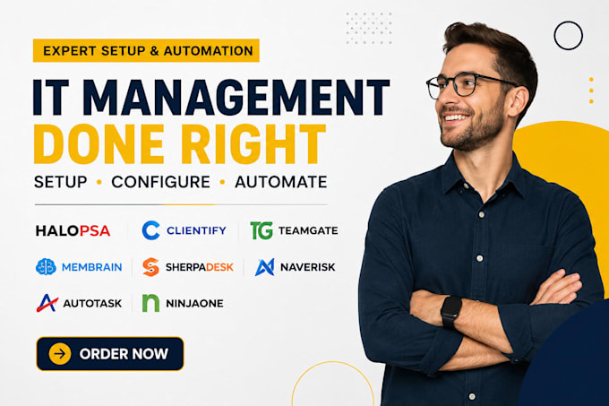 setup halopsa clientify teamgate membrain sherpadesk naverisk autotask ninjaone