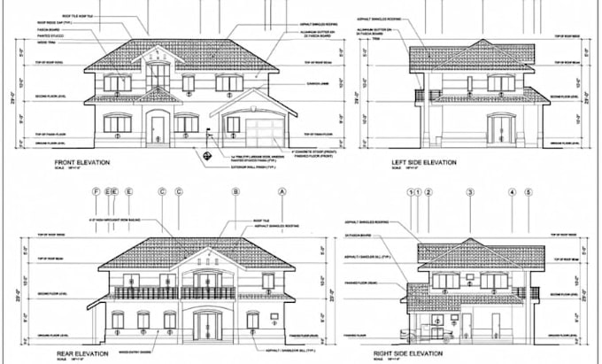 create permit ready 2d architectural construction drawing in autocad