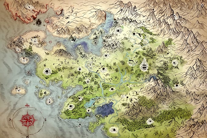 create your fantasy or concept world with a minimal map
