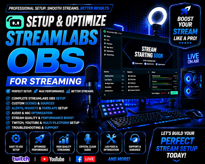 setup and optimize streamlabs obs for streaming